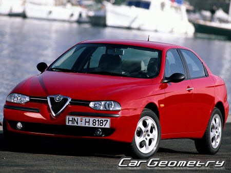 Размеры кузова Alfa Romeo 156 (932A) 1997–2002