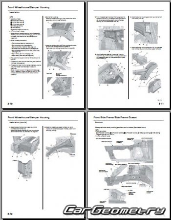    Honda Odyssey (RL5) 2011-2016 USA Body Repair Manual