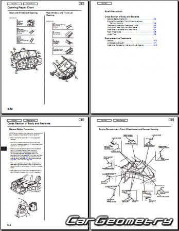    Acura TSX 20042008 Body Repair Manual
