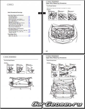   Acura TSX (Honda Accord EURO) 2010-2013 Sedan and Sport Wagon Body Repair Manual