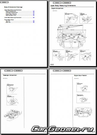   Acura 3.2 CL (YA4) 2001-2003 Body Repair Manual