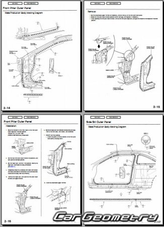   Acura 3.2 CL (YA4) 2001-2003 Body Repair Manual