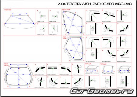   Toyota Wish (NE1#) 20032009 Body Repair Manual