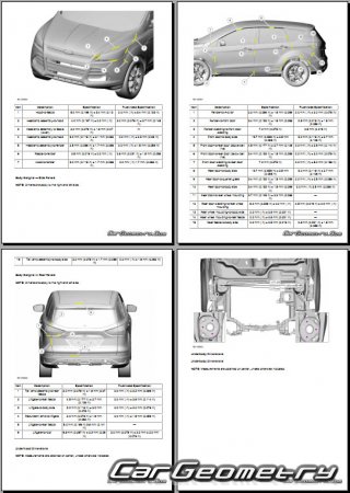 Ford Escape 2012-2016 Body dimensions