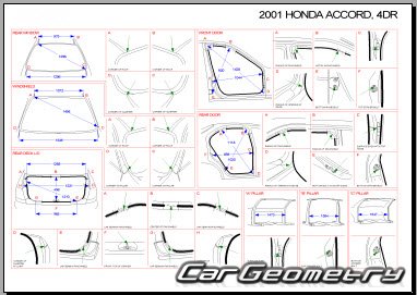 Honda Accord Euro 19982002 (Sedan) Body dimensions