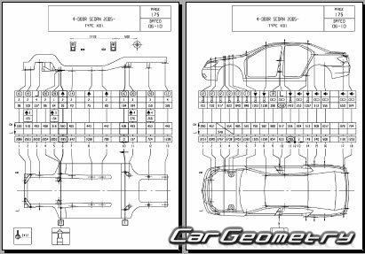 Honda Legend (KB1) 20042010 Body dimensions