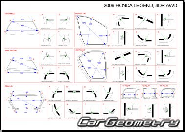 Honda Legend (KB1) 20042010 Body dimensions