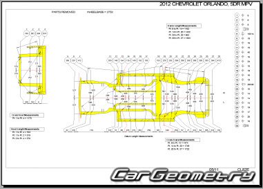 Chevrolet Orlando  2010 Body dimensions