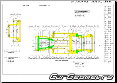 Chevrolet Orlando  2010 Body dimensions