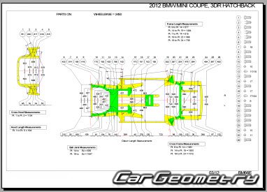 MINI Cooper Coupe (R58) 20112017 Body dimensions