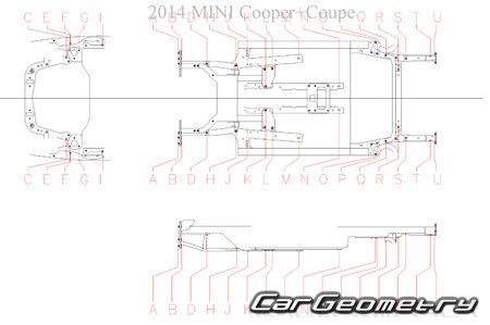 MINI Cooper Coupe (R58) 20112017 Body dimensions