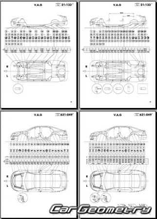 Volkswagen Phaeton 2003-2013 Body dimensions