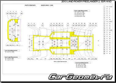 Land Rover Freelander II (L359) 20062014 Body dimensions