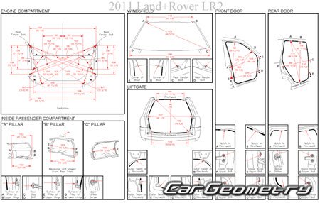 Land Rover Freelander II (L359) 20062014 Body dimensions