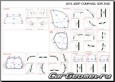 Jeep Compass (MK) 2007-2017 Body dimensions