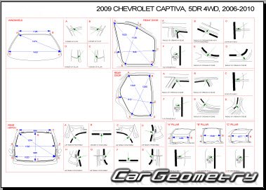 Chevrolet Captiva 20062011 Body dimensions