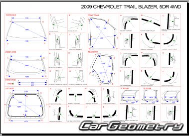 Chevrolet TrailBlazer 20022010 Body dimensions