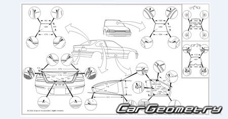 Chrysler Sebring (Sedan JR, Coupe ST) 20002006 Body dimensions