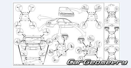 Chrysler Sebring (Sedan JR, Coupe ST) 20002006 Body dimensions