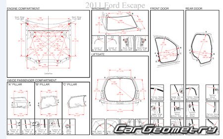    Ford Escape 2008-2012 Body dimensions