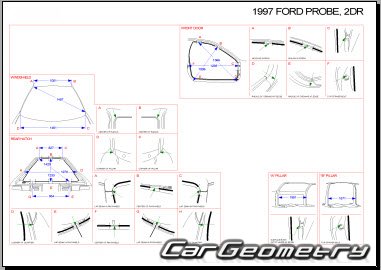   Ford Probe II 1992-1997 Body dimensions