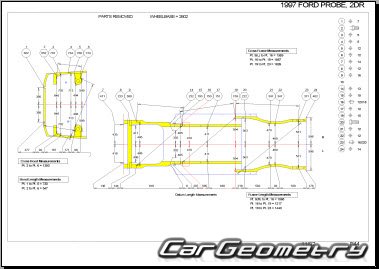   Ford Probe II 1992-1997 Body dimensions