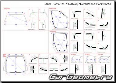 Toyota Probox & Toyota Succeed (NCP5# NLP5#) 2002-2015 (RH Japanese market) Body dimensions