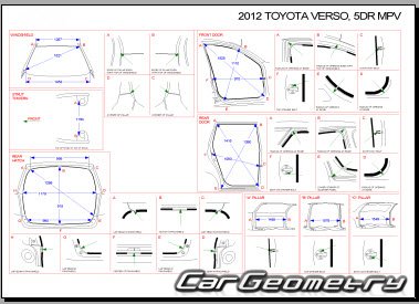   Toyota Verso 20092014 (ZGR20,21 AUR20,21) Collision Repair Manual
