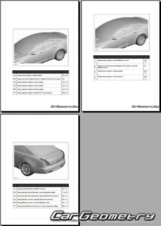 Jaguar XJ (X351)  2010-2017 (SWB  LWB) Body dimensions
