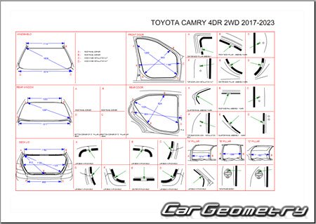   Toyota Camry (AXVA70, GSV70) 2017-2023 Collision Repair Manual