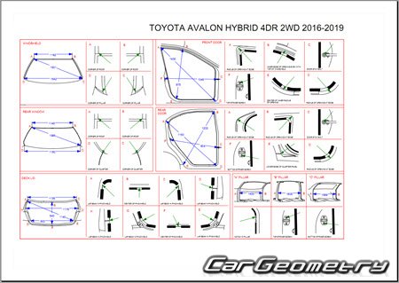 Toyota Avalon Hybrid (AVX40) 2016-2019 Collision Repair Manual