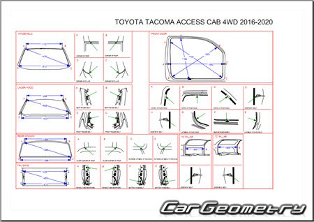 Toyota Tacoma 20162020 (Access Cab, Double Cab) Collision shop manual
