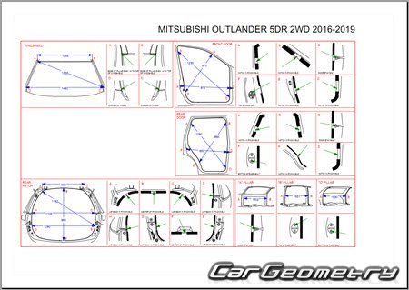 Mitsubishi Outlander 2016-2020 Body Repair Manual