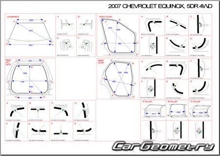   Chevrolet Equinox I 20052009 Body dimensions