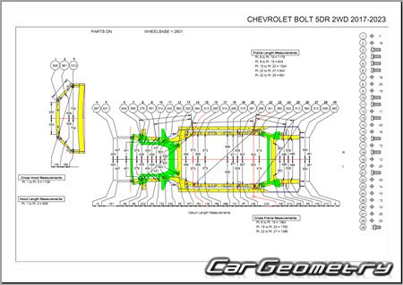   Chevrolet Bolt 20172023 Body dimensions