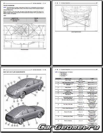   Chrysler 200 (UF) 2015-2021 Body dimensions
