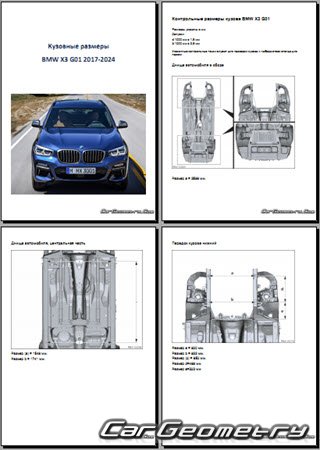   BMW X3 (G01) 2017-2024 Body dimensions