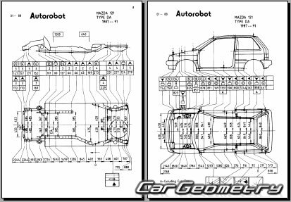 Mazda 121 3-door (DA) 19861991 Body shop manual