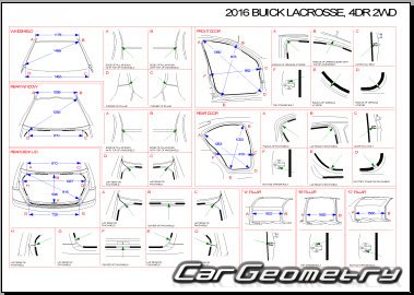 Buick LaCrosse 2010-2016 Body dimensions