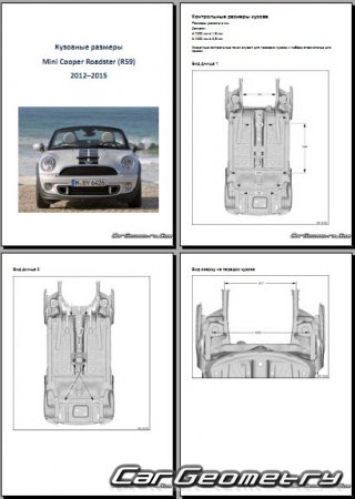 MINI Cooper Roadster (R59) 20122015 Body dimensions