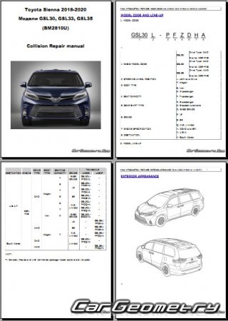   Toyota Sienna 2018-2020 (GSL30, GSL33, GSL35)