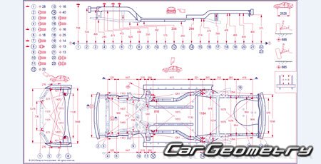 Chevrolet Sonic T300 2012-2018 (4DR Sedan, 5DR Hatchback) Body dimensions