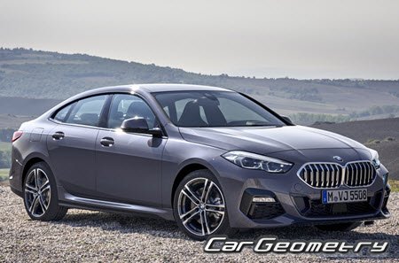 Кузовные размеры BMW 2-Series Gran Coupe (F44), Размеры кузова BMW 2 Series Gran Coupe (F44) 2020-2026