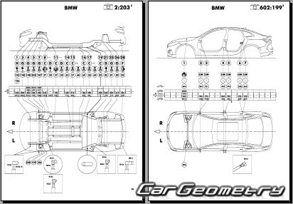BMW 2-Series Gran Coupe (F44) 2020-2026 Body dimensions