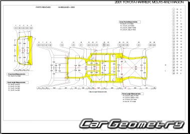   Toyota Harrier 1997-2003 (RH Japanese market) Body dimensions