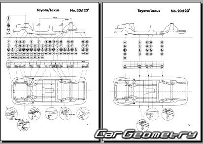 Toyota Camry (SV4#, CV4#) 1994-1998 (RH Japanese market) Body dimensions