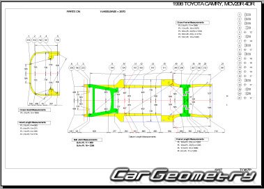 Toyota Camry Gracia (MCV2#, SXV2#) 1996-2001 (RH Japanese market) Body dimensions