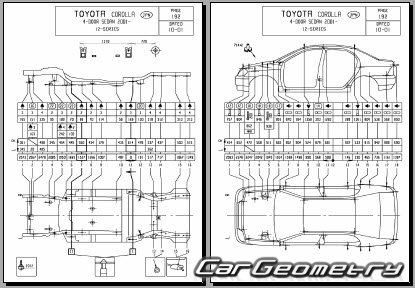 Toyota Corolla E12 Japan  Toyota Corolla Fielder 2001-2006 Body dimensions