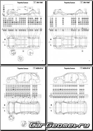   Toyota Harrier 1997-2003 (RH Japanese market) Body dimensions