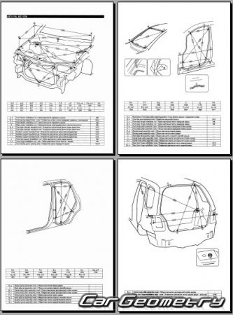 Toyota Corolla Spacio (AE11#) 1997-2001 Body dimensions